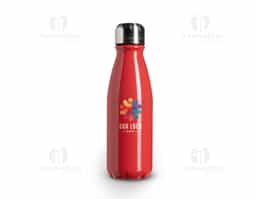 Garrafa em alumínio resistente com capacidade de até 550 ml, ideal para acompanhar a rotina diária. Possui tampa rosqueável que garante vedação segura e praticidade no transporte. Um brinde corporativo útil e versátil, perfeito para promover sua marca em academias, escritórios e ações promocionais.