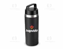 Garrafa térmica em inox com capacidade para até 700ml. Conta com estrutura de parede dupla e vedação a vácuo para garantir a conservação da temperatura dos líquidos por mais tempo, além de tampa rosqueável em plástico com alça fixa para transporte.