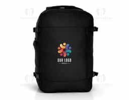 Mochila com capacidade máxima de 25 litros confeccionada em nylon 900D com revestimento impermeável. Possui três compartimentos em tamanhos diferentes, incluindo compartimento principal com fechamento em zíper frontal, cinta compressora de engate plástico e bolso interno em tela de malha. Conta ainda com dois pares de engates compressores laterais e um bolso telado com elástico de grande porte, além de engate traseiro para alças de malas, alças para mão, ombros e área das costas revestidas em tecido acolchoado respirável.