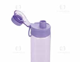 Garrafa produzida em plástico AS livre de BPA com capacidade máxima de 700 ml e marcação de volume no corpo. Possui tampa rosqueável em polipropileno (PP), protetor para o bocal, anel interno de vedação e alça fixa para facilitar o transporte.