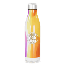 Squeeze de metal 750 ml com acabamento fosco.