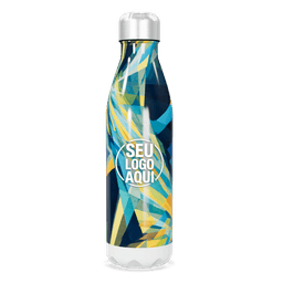 Squeeze de metal 750 ml com acabamento fosco.