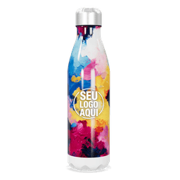 Squeeze de metal 750 ml com acabamento fosco.
