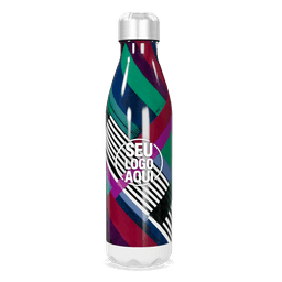 Squeeze de metal 750 ml com acabamento fosco.