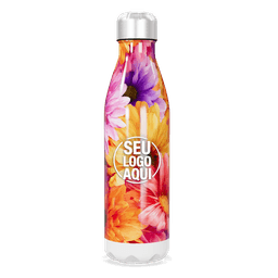 Squeeze de metal 750 ml com acabamento fosco.