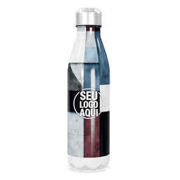Squeeze de metal 750 ml com acabamento fosco.