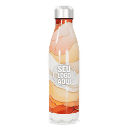Squeeze de metal 750 ml com acabamento fosco.