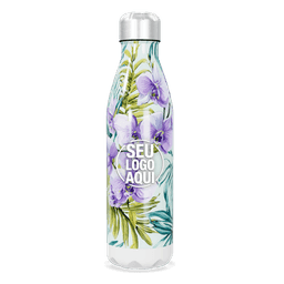 Squeeze de metal 750 ml com acabamento fosco.