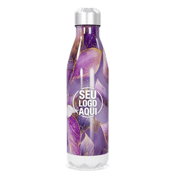 Squeeze de metal 750 ml com acabamento fosco.