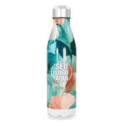 Squeeze de metal 750 ml com acabamento fosco.