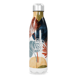 Squeeze de metal 750 ml com acabamento fosco.