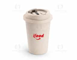Copo viagem fibra de bambu 380ml