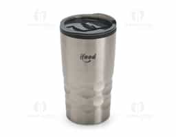 Copo de viagem aço inox e PP com corpo duplo capacidade 510 ml