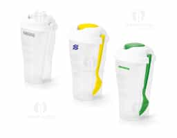 Copo para salada. PP. Com garfo e molheira. Capacidade: 850 ml. Apta para microondas (retirar a tampa)