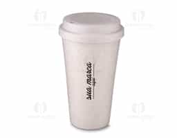 Copo fibra de arroz 550ml com tampa de bocal