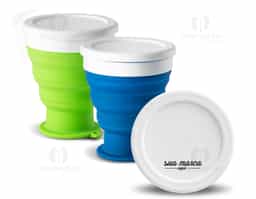 Copo viagem dobrável silicone 400ml