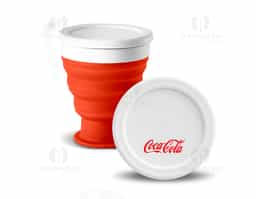 Copo viagem dobrável silicone 400ml