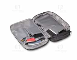 Mochila e Pasta para notebook em tecido poliéster Compartimento para notebook.
Tamanho total do Notebook - 17