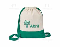 Sacola tipo mochila 100% algodão