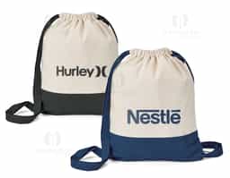 Sacola tipo mochila 100% algodão