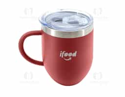 Caneca térmica de inox com capacidade de 350ml, material livre de BPA. Contém tampa acrílica com bocal e trava de segurança.