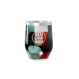 Copo térmico 320ml de parede dupla em inox livre de BPA, contém tampa com bocal.