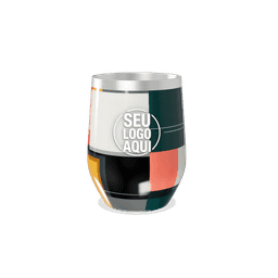 Copo térmico 320ml de parede dupla em inox livre de BPA, contém tampa com bocal.