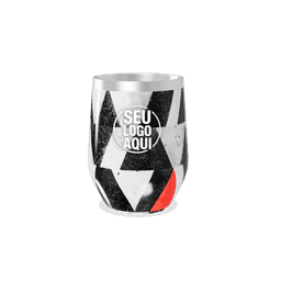 Copo térmico 320ml de parede dupla em inox livre de BPA, contém tampa com bocal.