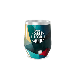 Copo térmico 320ml de parede dupla em inox livre de BPA, contém tampa com bocal.