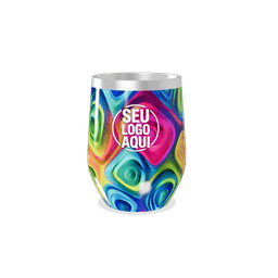 Copo térmico 320ml de parede dupla em inox livre de BPA, contém tampa com bocal.