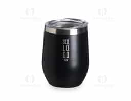 Copo térmico 320ml de parede dupla em inox livre de BPA, contém tampa com bocal.