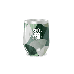 Copo térmico 320ml de parede dupla em inox livre de BPA, contém tampa com bocal.