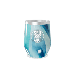 Copo térmico 320ml de parede dupla em inox livre de BPA, contém tampa com bocal.