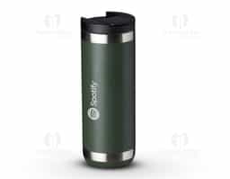 Copo térmico de inox , feito de parede dupla com capacidade para 550ml. Contém tampa plástica com bocal e trava de segurança.