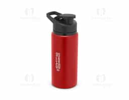 Squeeze esportivo em alumínio com parede simples e acabamento em mate. Tampa com sistema de abertura flip top. Capacidade até 660 mL