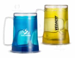 Caneca acrílica 400ml com gel térmico, congelar apenas de boca para baixo no máximo 48hs a cada congelamento.