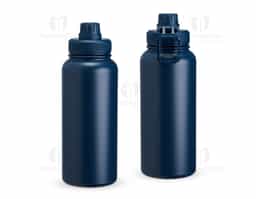 Garrafa térmica inox com capacidade máxima de até 1 litro. A pintura eletrostática garante uma cor mais duradora, dando mais qualidade ao acabamento. Sua parede dupla e isolamento a vácuo mantém o líquido conservado por mais tempo, além de evitar vazamentos. A garrafa conta com uma tampa rosqueável e uma alça retangular.