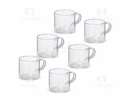 Um kit com seis xícaras em estilo clássico para servir uma bebida quente de um jeito especial. Com capacidade máxima de 100ml, cada uma delas é feita em vidro borossilicato, matéria-prima conhecida por sua durabilidade e resistência, o que as transformam em opções excelentes para tomar aquela dose de café ou chá a qualquer hora do dia.