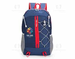 Mochila dobrável em poliéster resistente à água, com capacidade de até 20 litros. Quando dobrada, pode ser transportada como um estojo compacto. Aberta, conta com compartimento interno com divisória, bolso frontal amplo, dois bolsos laterais em rede com elástico, compartimento traseiro antifurto e alças com espuma respirável.