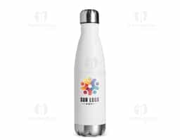 Garrafa térmica em inox com tampa rosqueável, pintura em spray e capacidade para até 500ml. Possui estrutura de parede dupla e vedação a vácuo, o que permite conservar a temperatura de líquidos por mais tempo.

Observação: As garrafas nos tons de azul apresentam acabamento acetinado, enquanto as demais cores possuem um acabamento mais opaco.