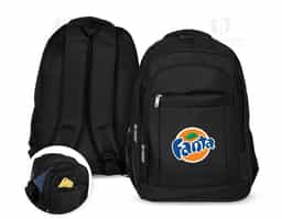 Mochila confeccionada em poliéster 900D impermeável, com fechamento em zíper e capacidade para até 32 litros. Possui compartimento interno com divisória para notebooks de até 17,3 polegadas. Conta ainda com três compartimentos frontais em tamanhos diferentes e dois bolsos laterais em malha com elástico, além de revestimento em tecido respirável na parte posterior, nas alças para as costas e na alça de mão.