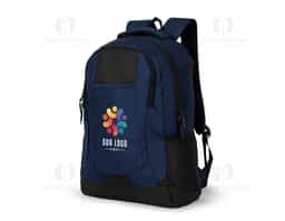 Mochila impermeável em Oxford com revestimento em PU, capacidade máxima de 23 litros e fechamento em zíper com puxadores em nylon e plástico. Possui compartimento principal com divisória para notebooks de até 17,3 polegadas. Conta com compartimento frontal e dois bolsos laterais em malha com elástico, alça para encaixe em malas de viagem e revestimento em espuma respirável nas costas, nas alças de ombro e na alça superior de mão.