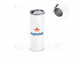 Copo térmico em inox com capacidade para até 600ml. Conta com estrutura de parede dupla e tampa plástica com anel de vedação interno e protetor deslizante para o bocal, o que permite conservar a temperatura de bebidas por mais tempo.